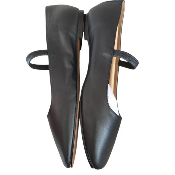 Madewell Greta Ballet Flat in Leather True Black NN044 Womens Size 7.5 Mary Jane - Picture 4 of 7